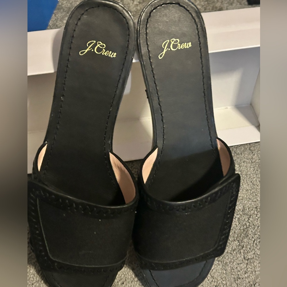 J. Crew Elegant Black Mules
